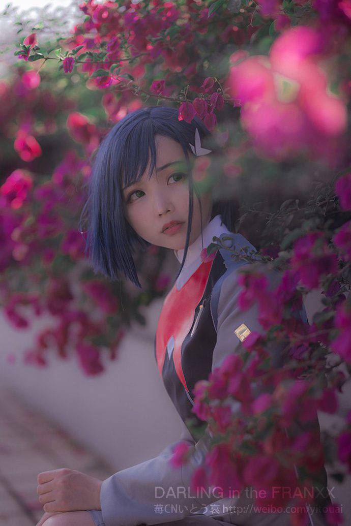 猫步她老公哀子 cos 作品 | 猫步她老公哀子 cos《DARLING in the FRANXX》莓