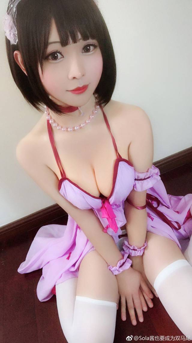 coser@Sola酱也要成为双马尾《路人女主的养成方法》cos加藤惠-1