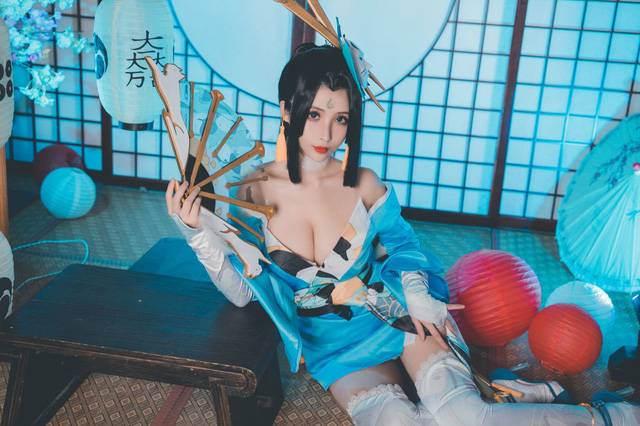 不知火舞cosplay美照曝光！知名coser Rioko凉凉子完美演绎经典角色-1