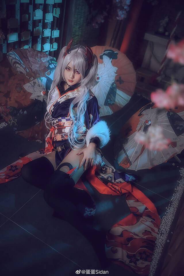 coser@蛋蛋Sidan在《碧蓝航线》变身性感迷人的欧根亲王-1