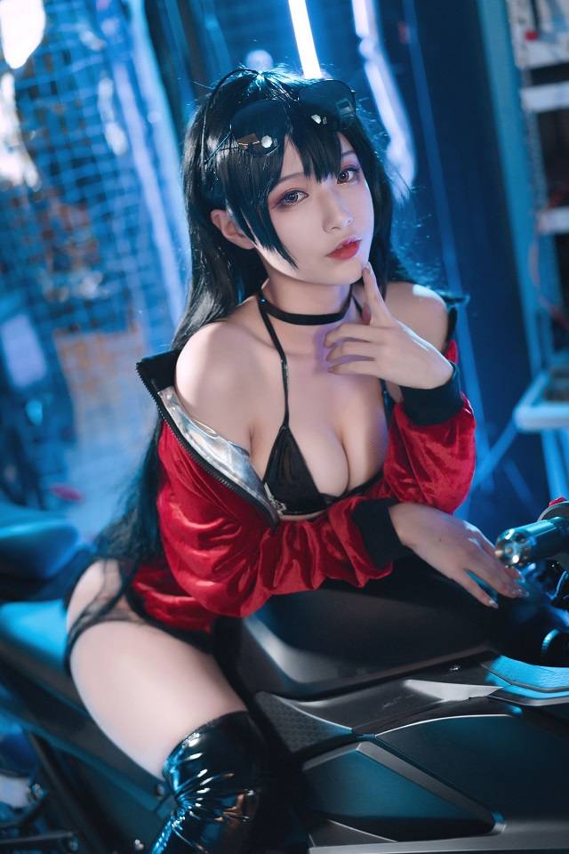 铁板烧鬼舞w cosplay - 铁板烧鬼舞w碧蓝航线·大凤机车cos图集-1