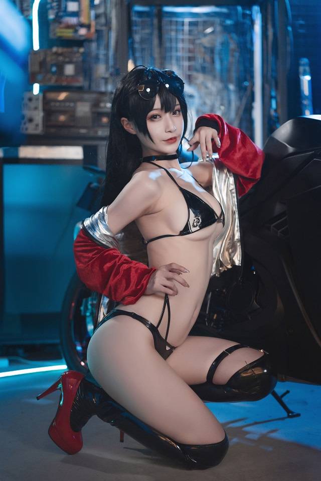 铁板烧鬼舞w cosplay - 铁板烧鬼舞w碧蓝航线·大凤机车cos图集-1