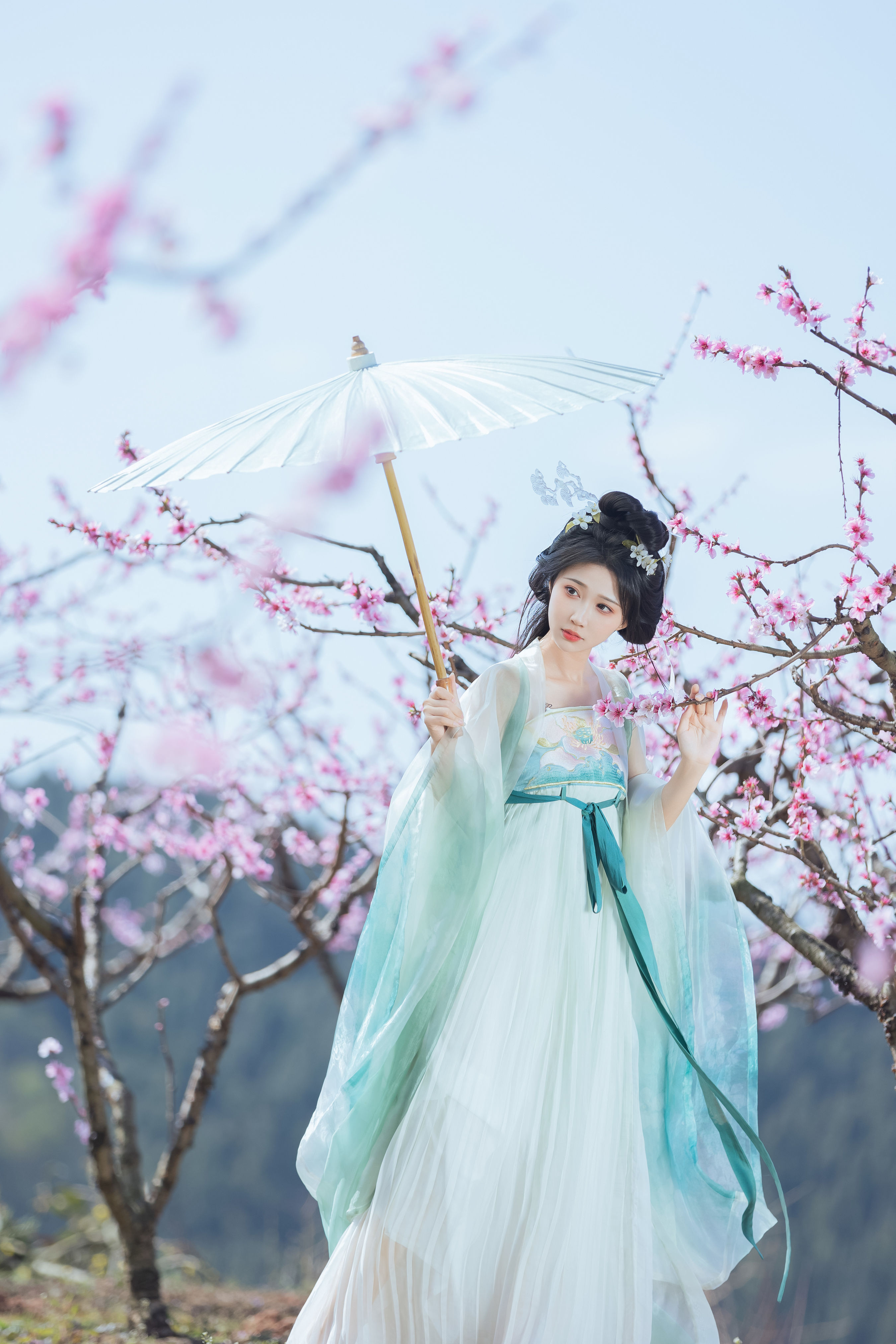 桃花坞 古风 美人 桃花 汉服 唯美 花 小仙女 优美