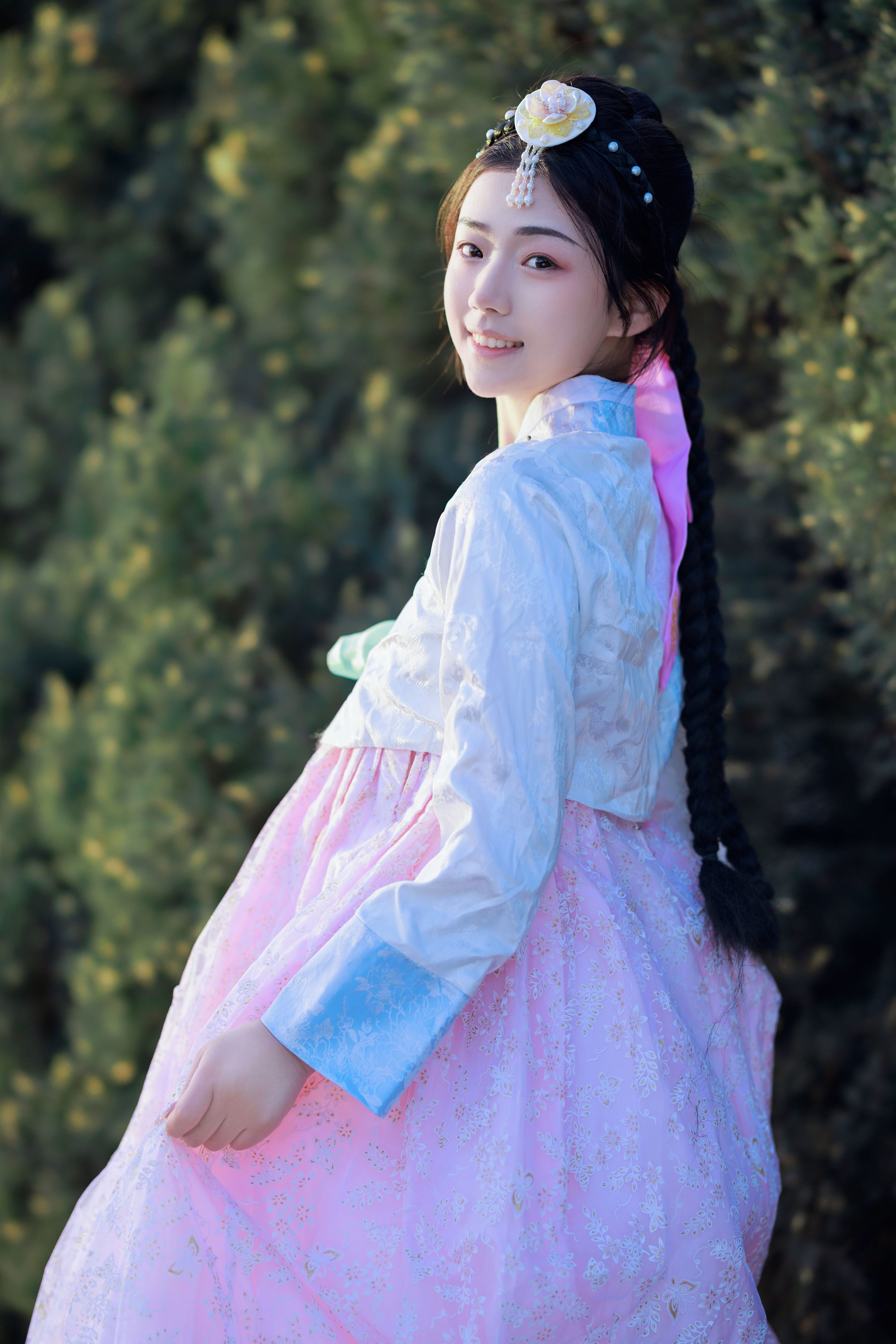 朝鲜公主 清纯 少女 小清新 写真 民族风 姑娘 可爱
