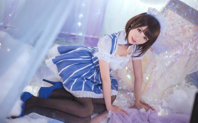 《路人女主的养成方法》女仆版加藤惠cosplay作品欣赏鳗鱼霏儿精彩演绎-1