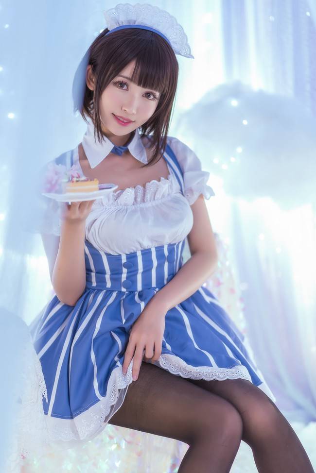 《路人女主的养成方法》女仆版加藤惠cosplay作品欣赏鳗鱼霏儿精彩演绎-1