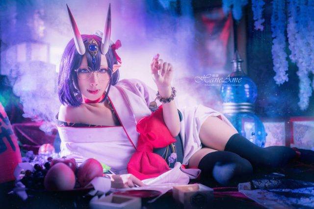 酒吞童子cosplay作品欣赏雨波_HaneAme神秘妖媚风格惊艳呈现-1