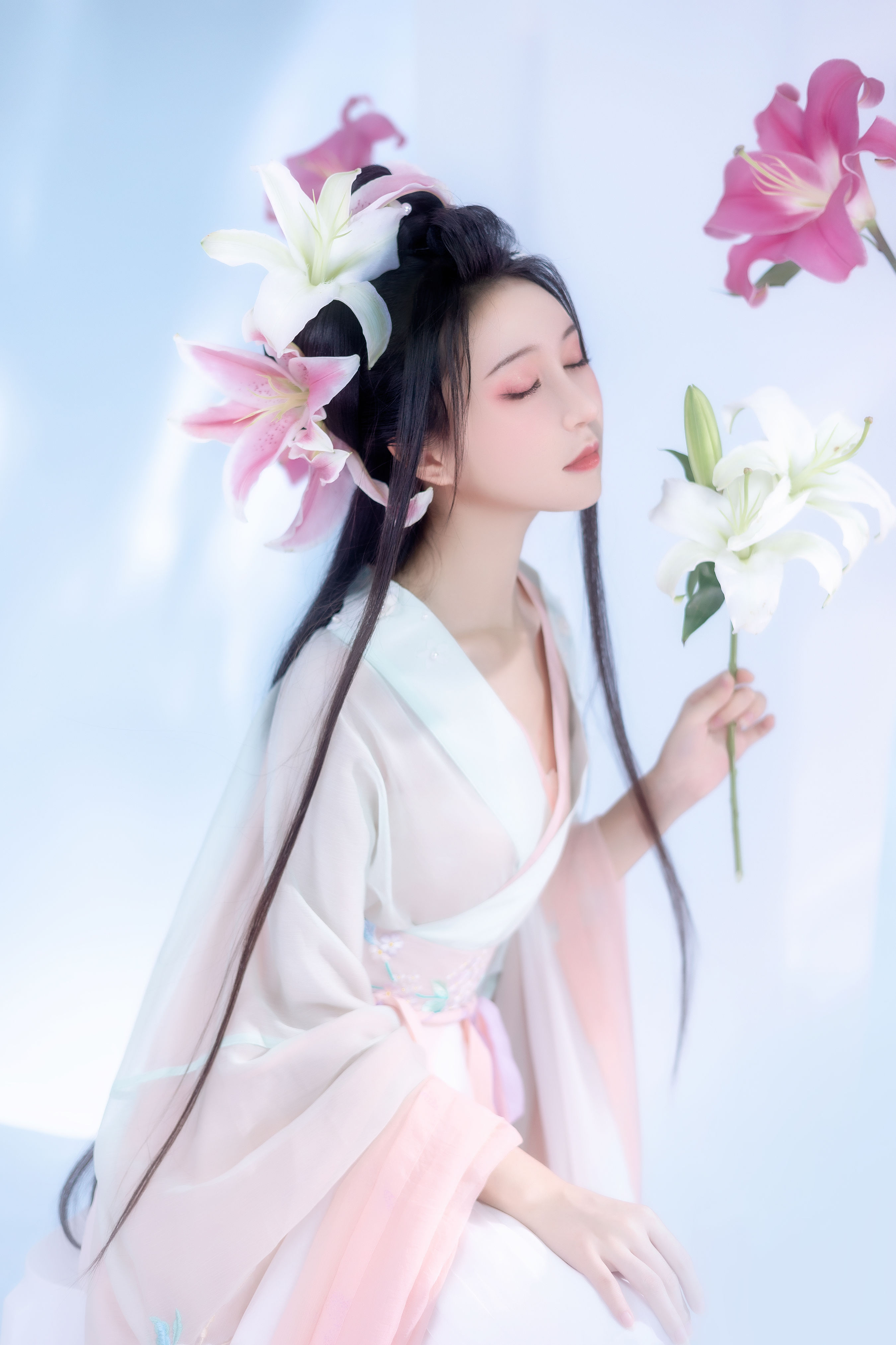 望春风 汉服 古装 美人 花 绝色 美图&YiTuYu艺图语-4