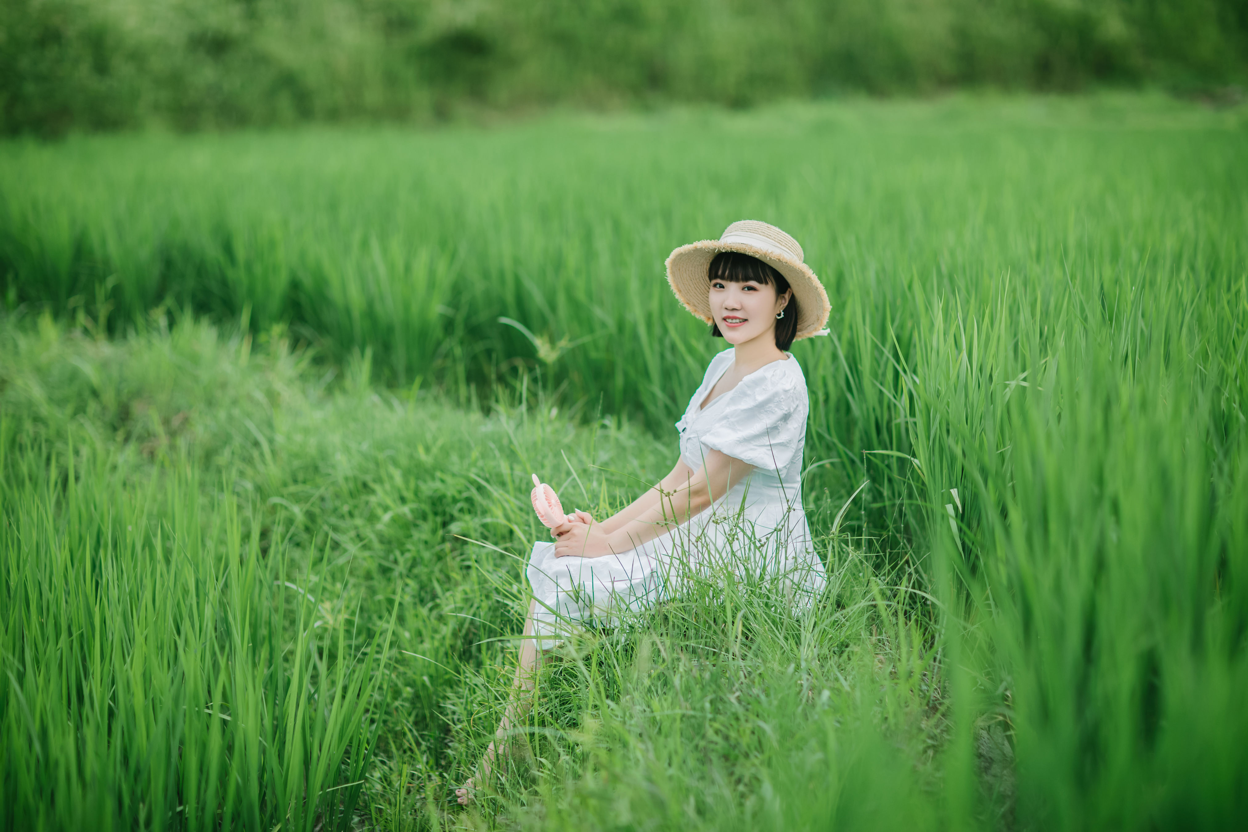 夏天的稻田 小清新 养眼 精美 女生 夏天&YiTuYu艺图语-3