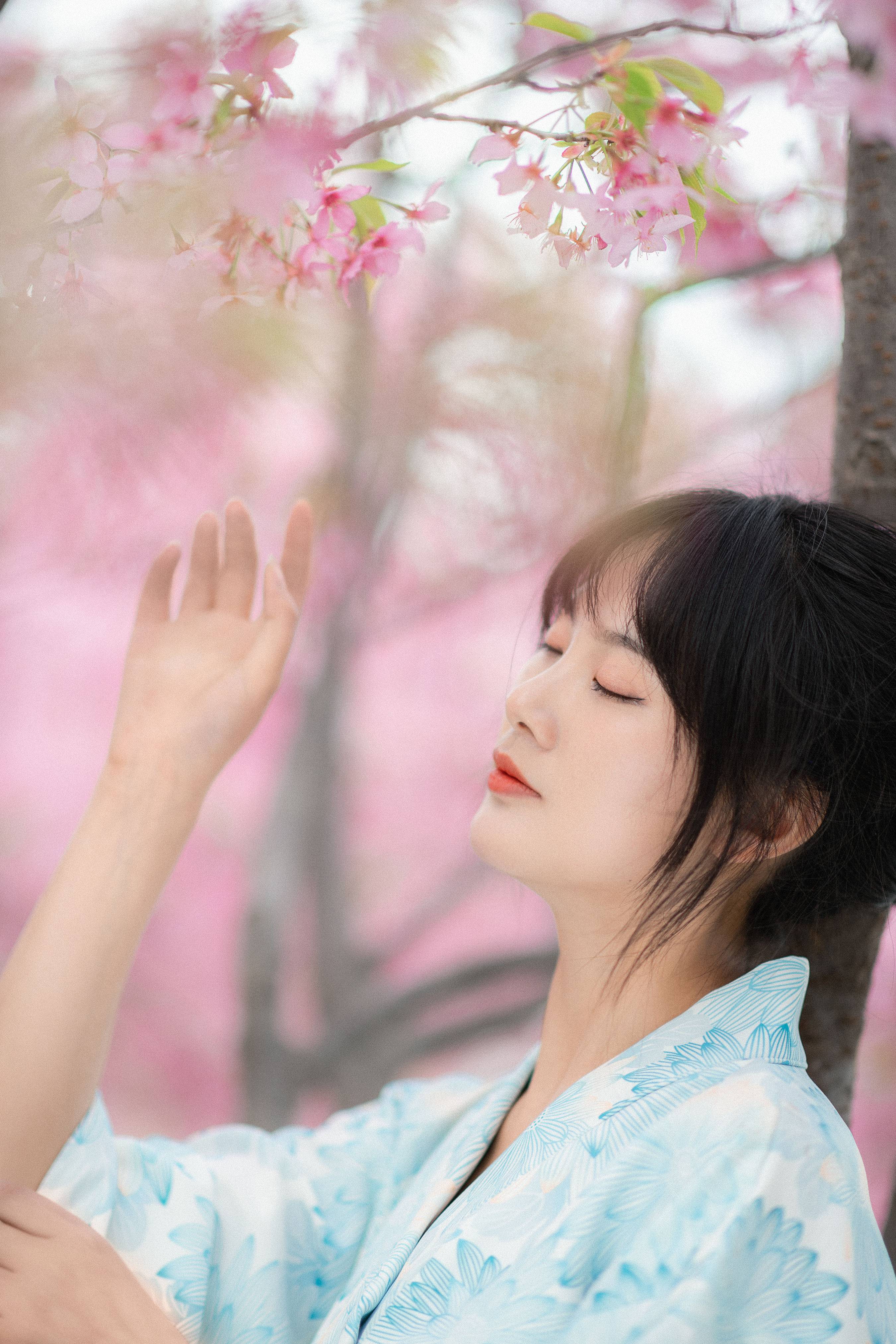 樱花树下 日式和风 樱花 少女&YiTuYu艺图语-4