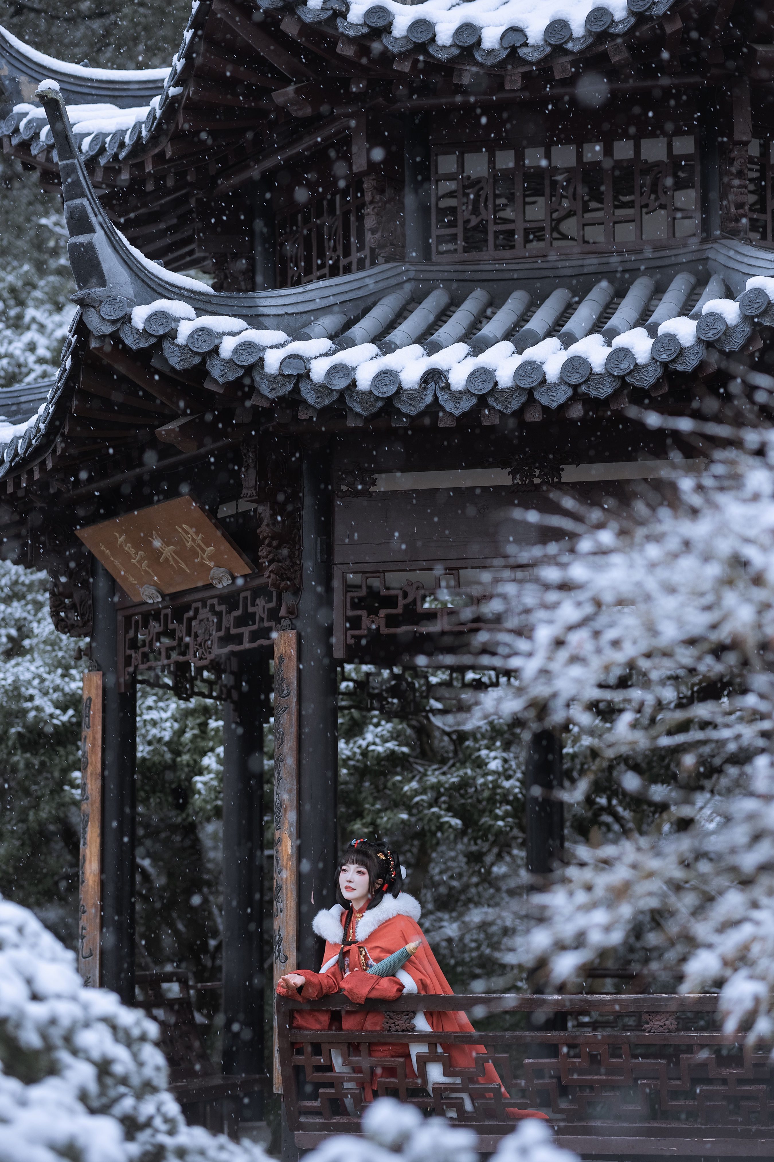 临安初雪 古风 冬天 雪景 意境 艺术 山林