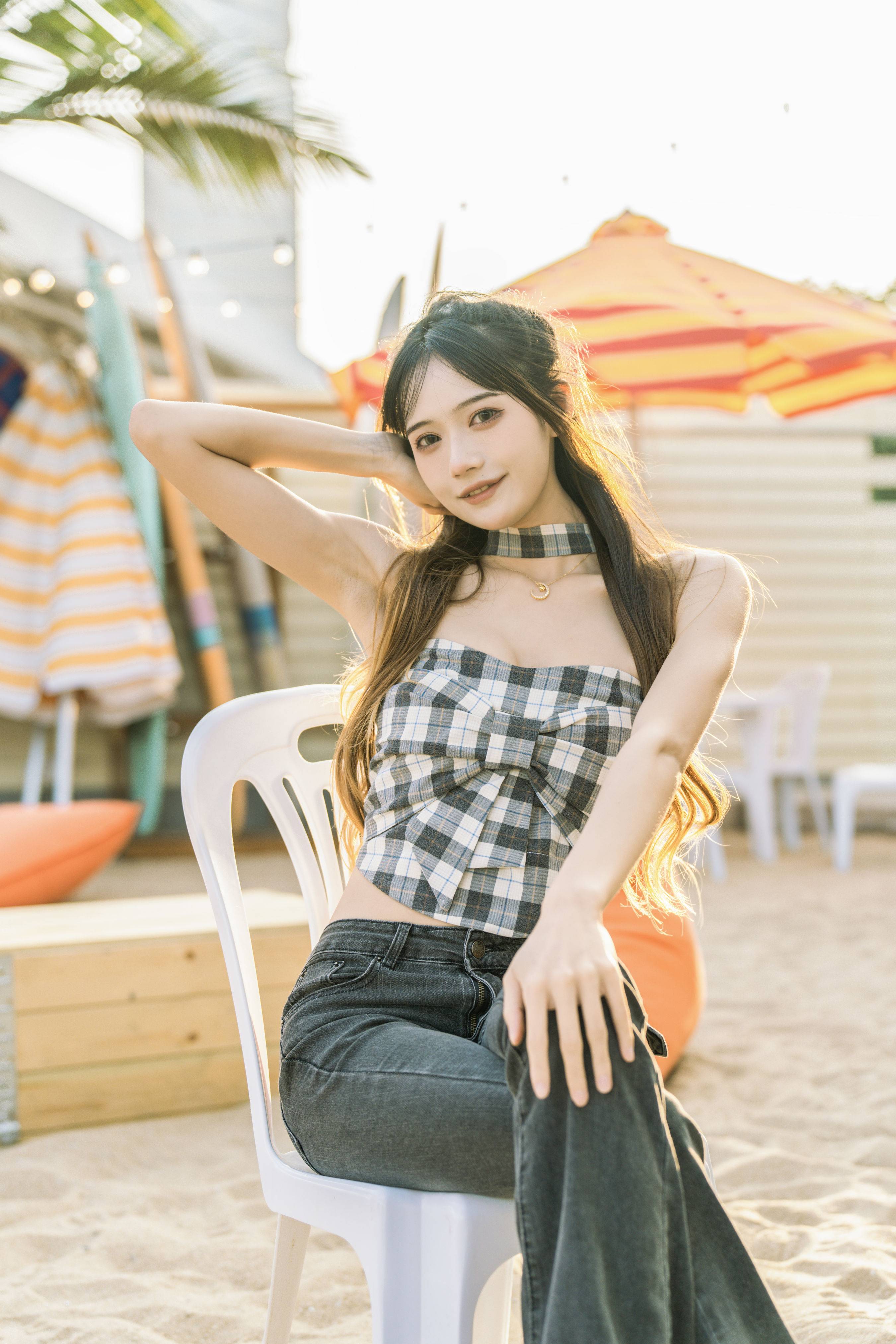阳光沙滩 模特 写真 摄影 美女 夏天&YiTuYu艺图语-3
