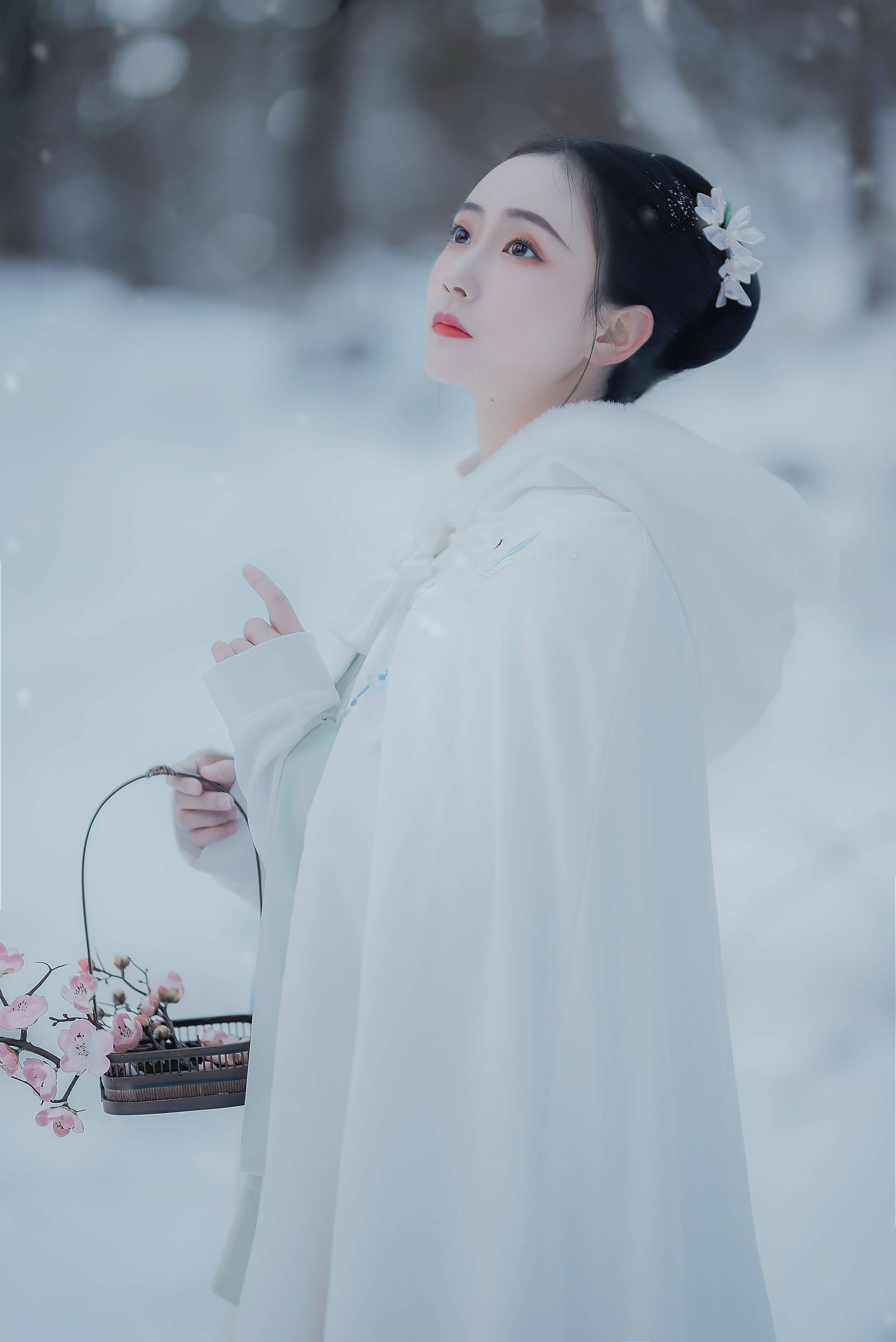 寒酥 唯美 意境 中国风 漂亮 艺术 优美 仙气 古风 雪景 秋天 小仙女&YiTuYu艺图语-4