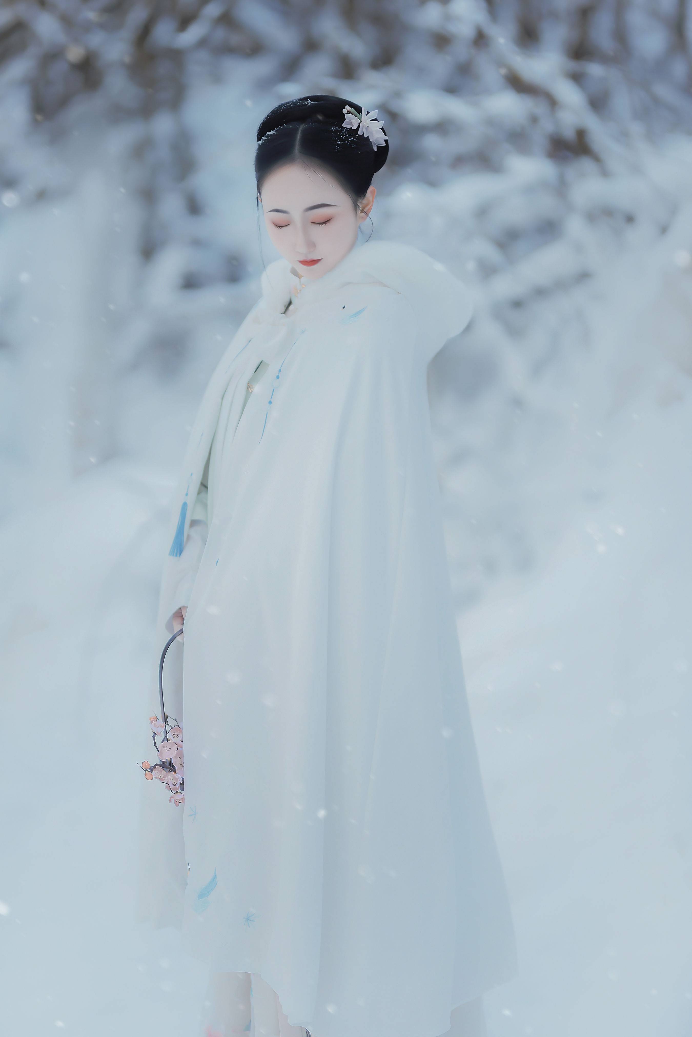 寒酥 唯美 意境 中国风 漂亮 艺术 优美 仙气 古风 雪景 秋天 小仙女&YiTuYu艺图语-3