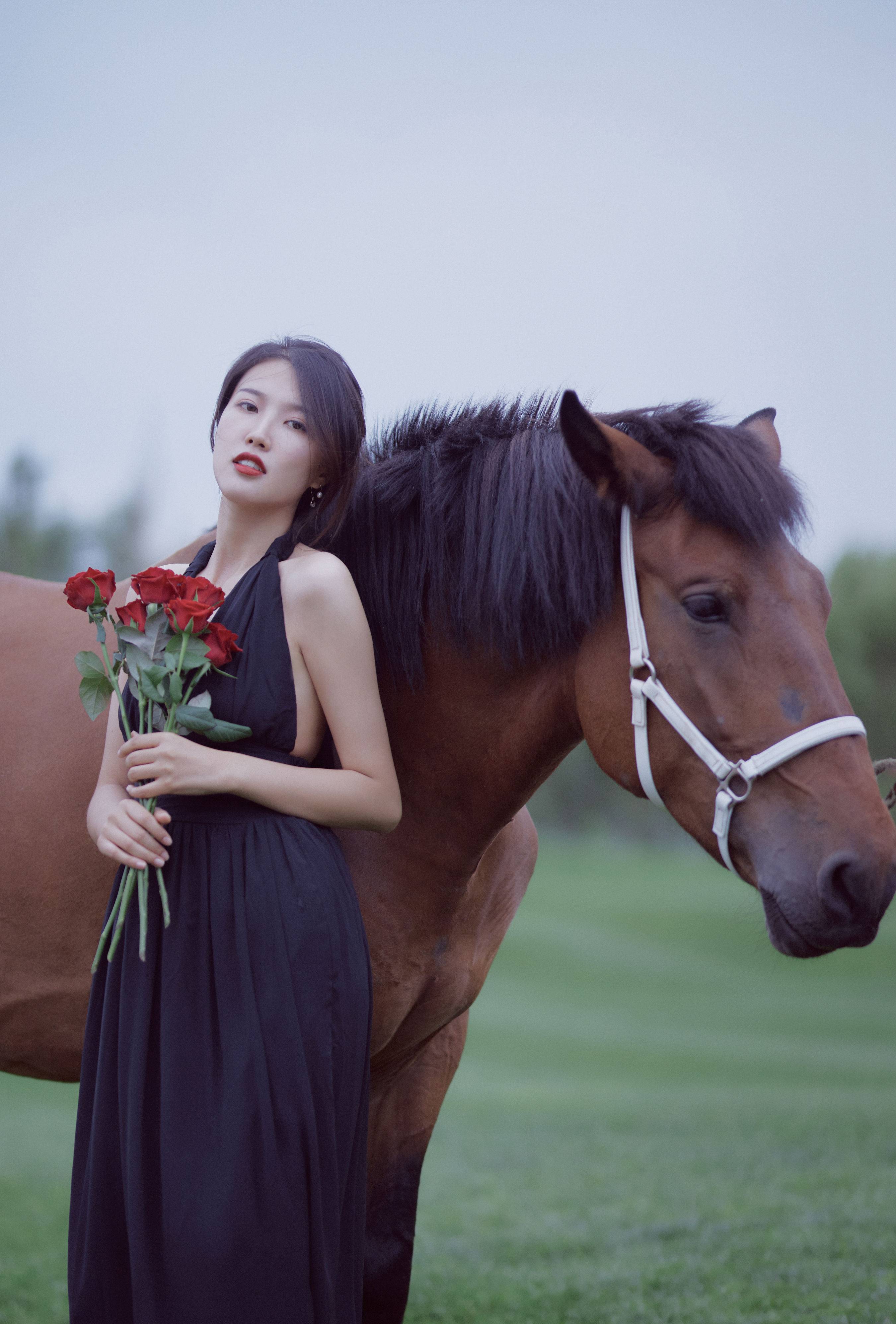 马 唯美 复古 优雅 女神 花&YiTuYu艺图语-5