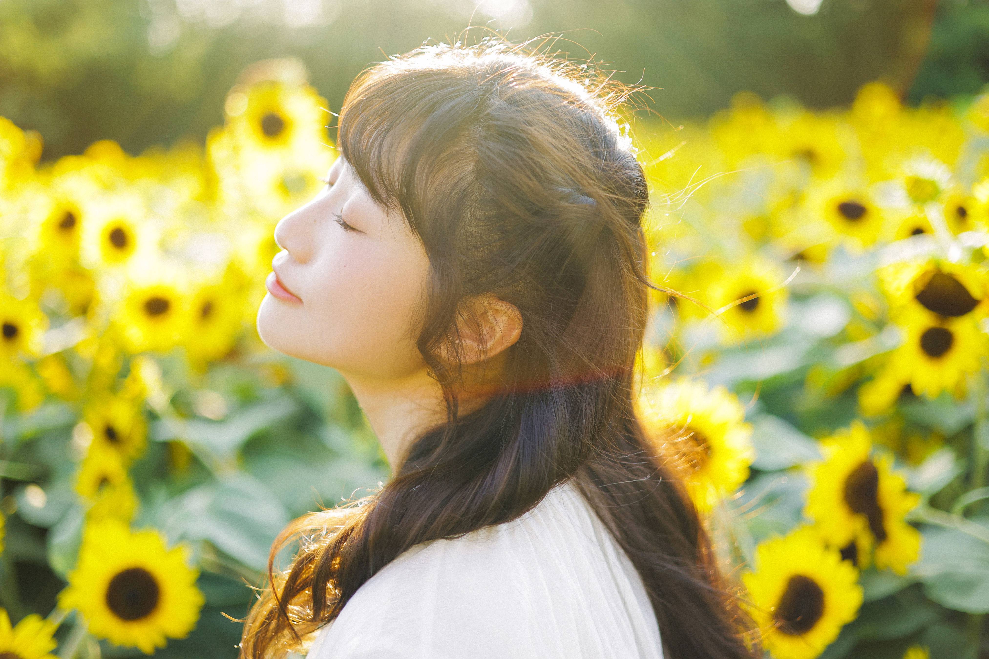 阳光下的花和你 日系 少女 向日葵 花 写真集&YiTuYu艺图语-5