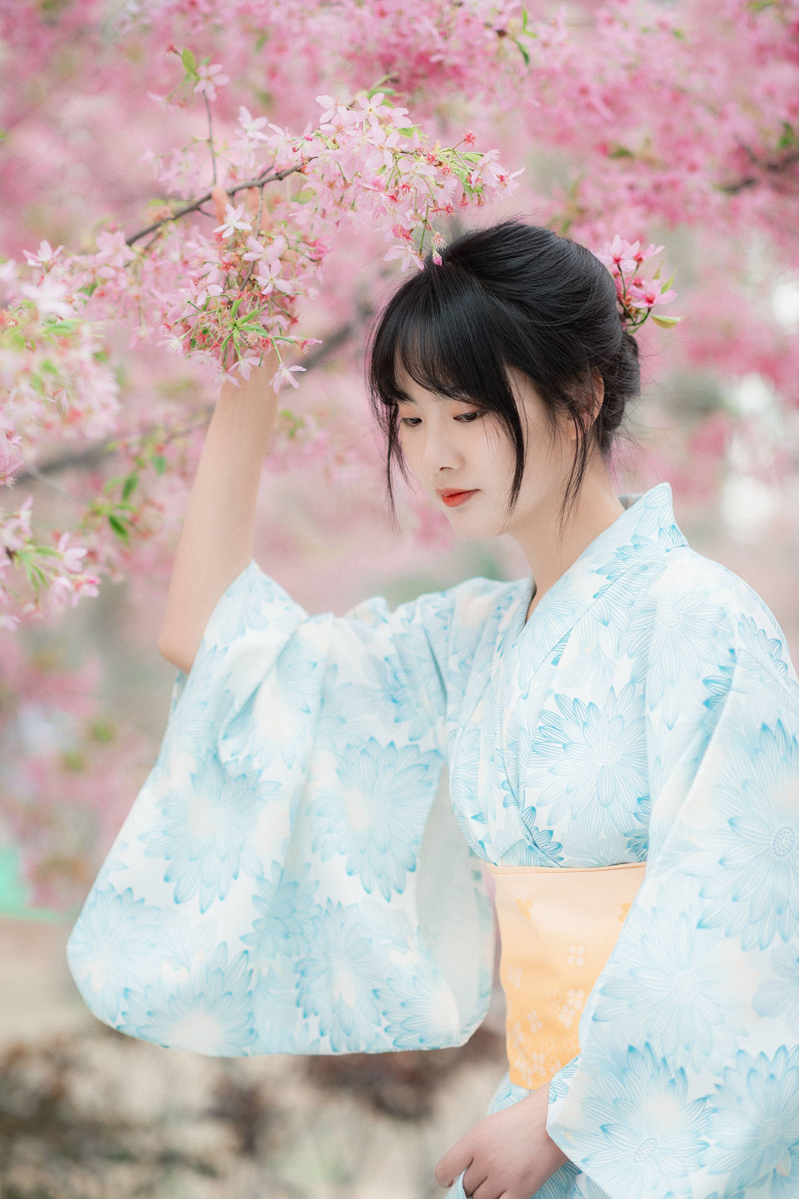 樱花树下 日式和风 樱花 少女&YiTuYu艺图语-3
