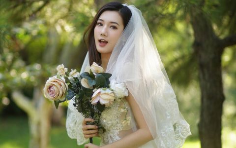 打包夏天 小清新 漂亮 优美 婚纱 新娘 树林&YiTuYu艺图语