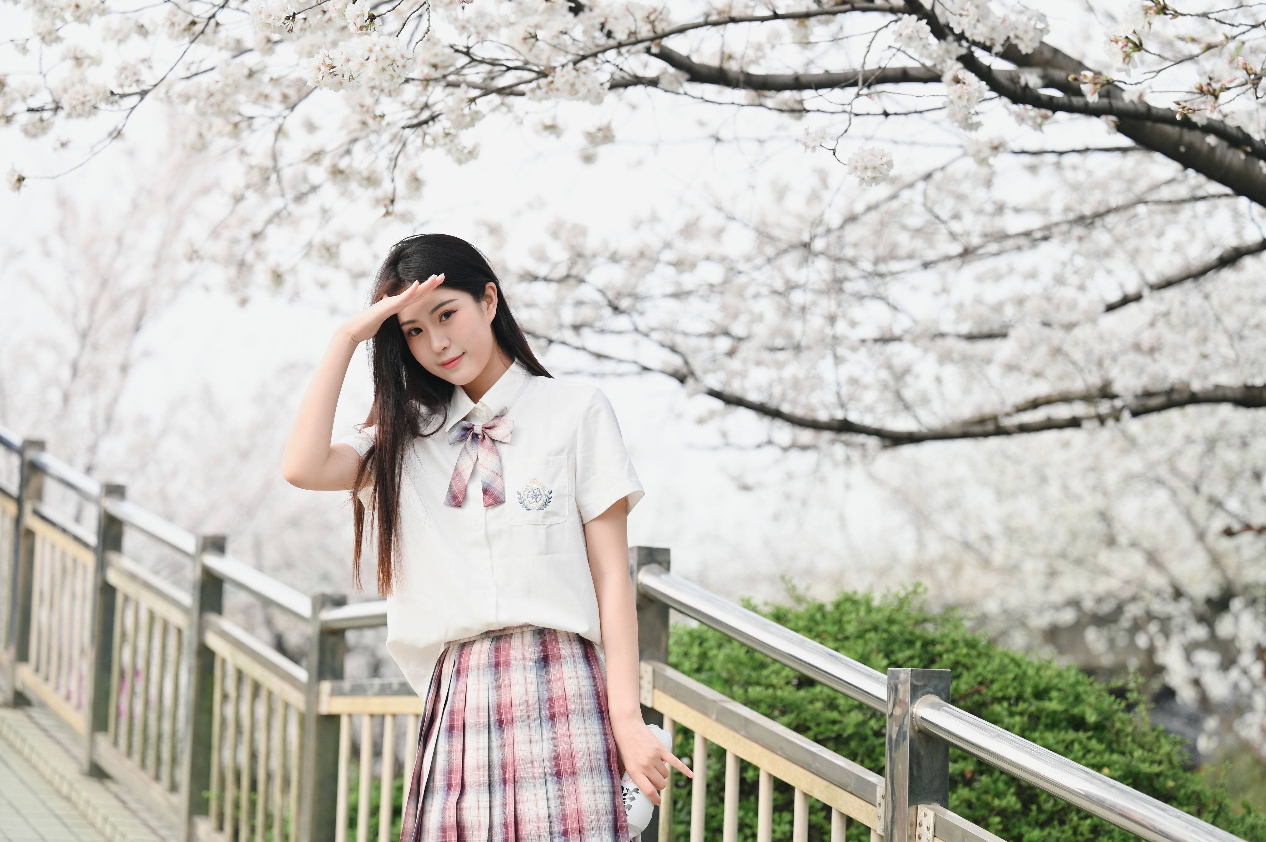 樱花色的天空下 日系 樱花 写真集 女生 花&YiTuYu艺图语-3