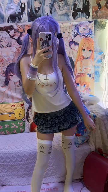 Nyako喵子cosplay初音白兔网袜少女的特别礼物，初音cos高清图