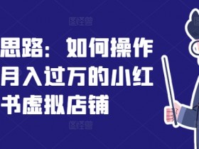 小红书虚拟资料项目新玩法，月赚1万的保姆级攻略