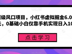 小红书虚拟课程项目的操作流程，从开店到收益全解析