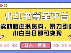 2025小红书短剧掘金攻略，日入千元的短视频红利项目