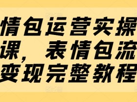 抖音表情包小程序变现怎么玩，一条龙操作解析