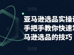 亚马逊电商入门完整教程，手把手带你运营店铺