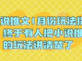 小说推文如何快速变现，从内容到推广的全流程教学