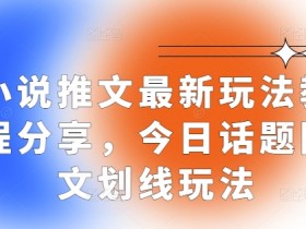 如何用小说推文打造副业收入，普通人也能实现财务自由