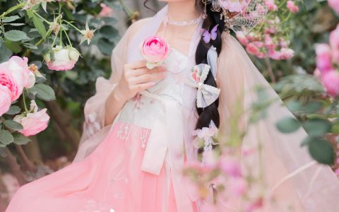 玫瑰少女 花 玫瑰花 少女 汉服 写真 美丽&YiTuYu艺图语