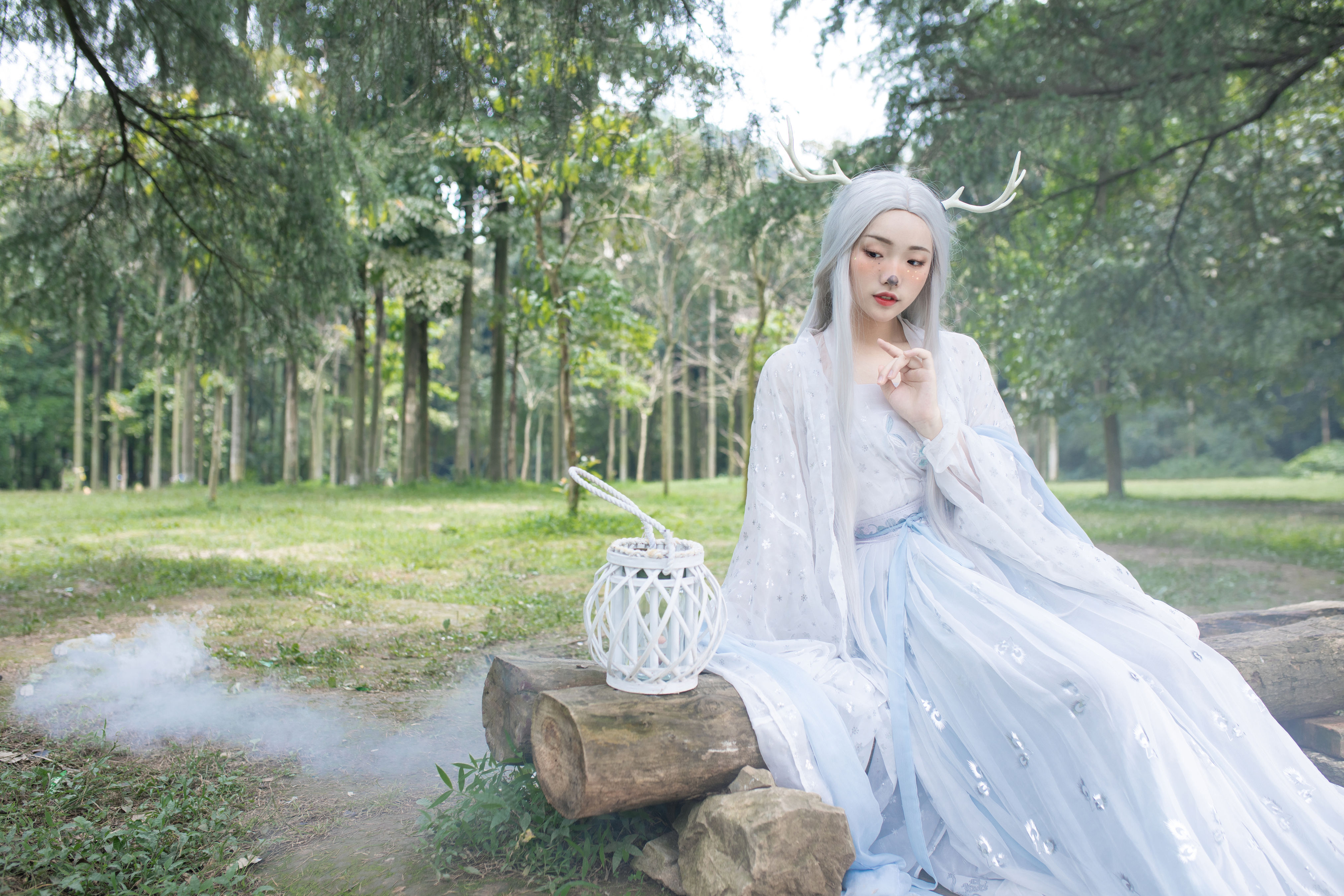 鹿 二次元 Cosplay 小清新 仙气 树林 美图