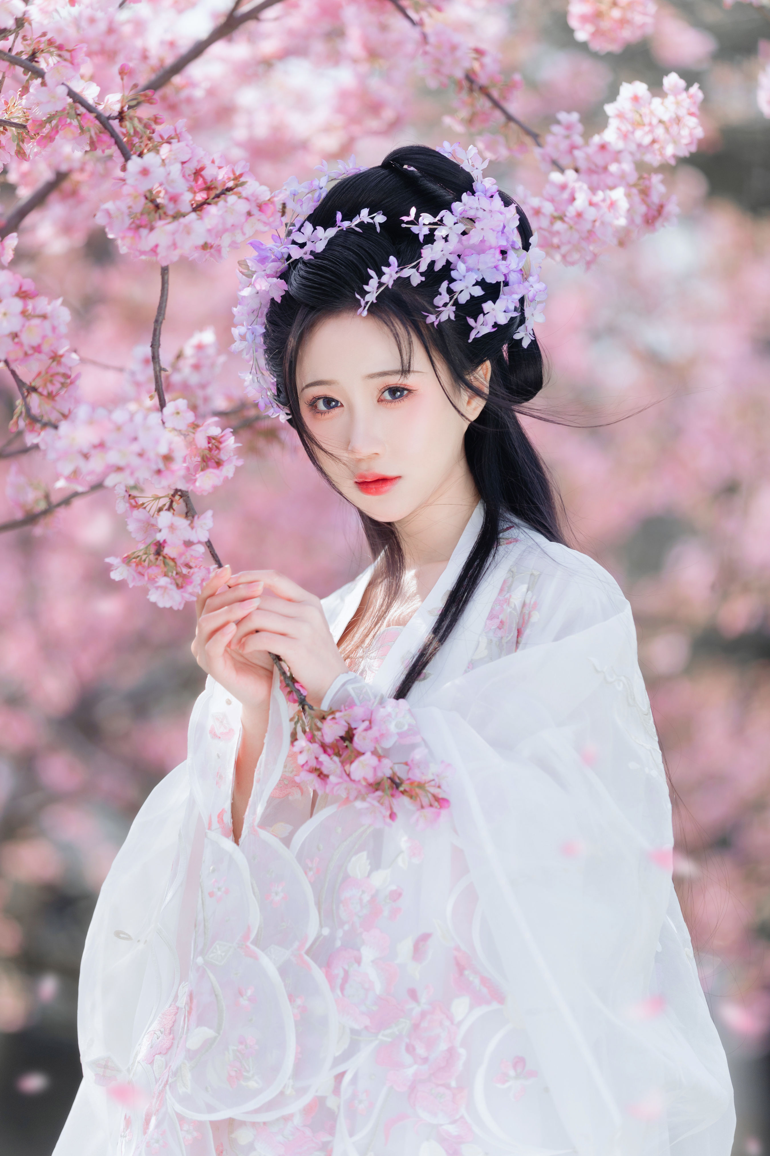 樱花仙子 樱花 小仙女 古风 美人 小姐姐 花 精美 汉服