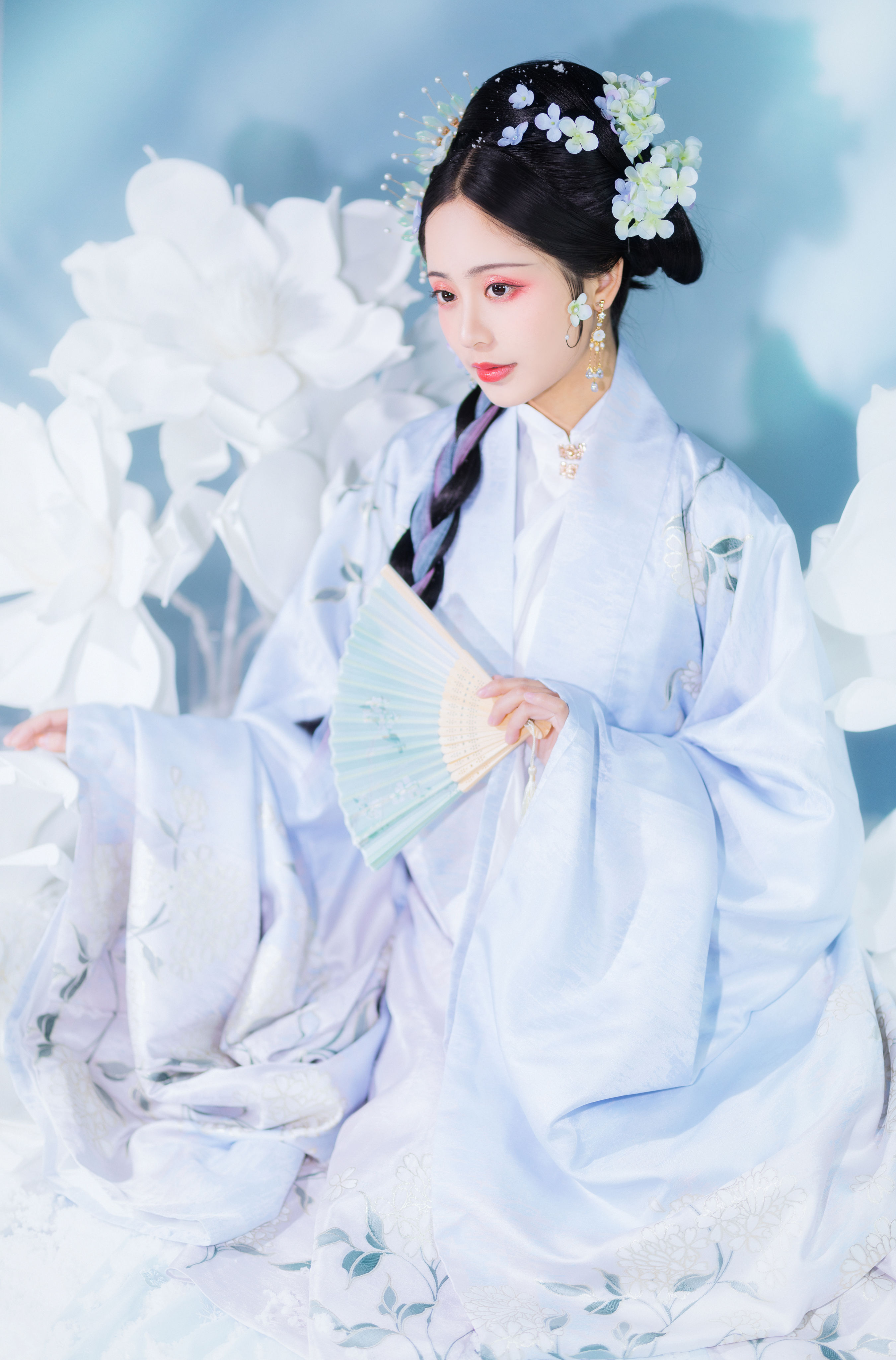 凝霜雪 古装 写真 美女 模特 精美 花