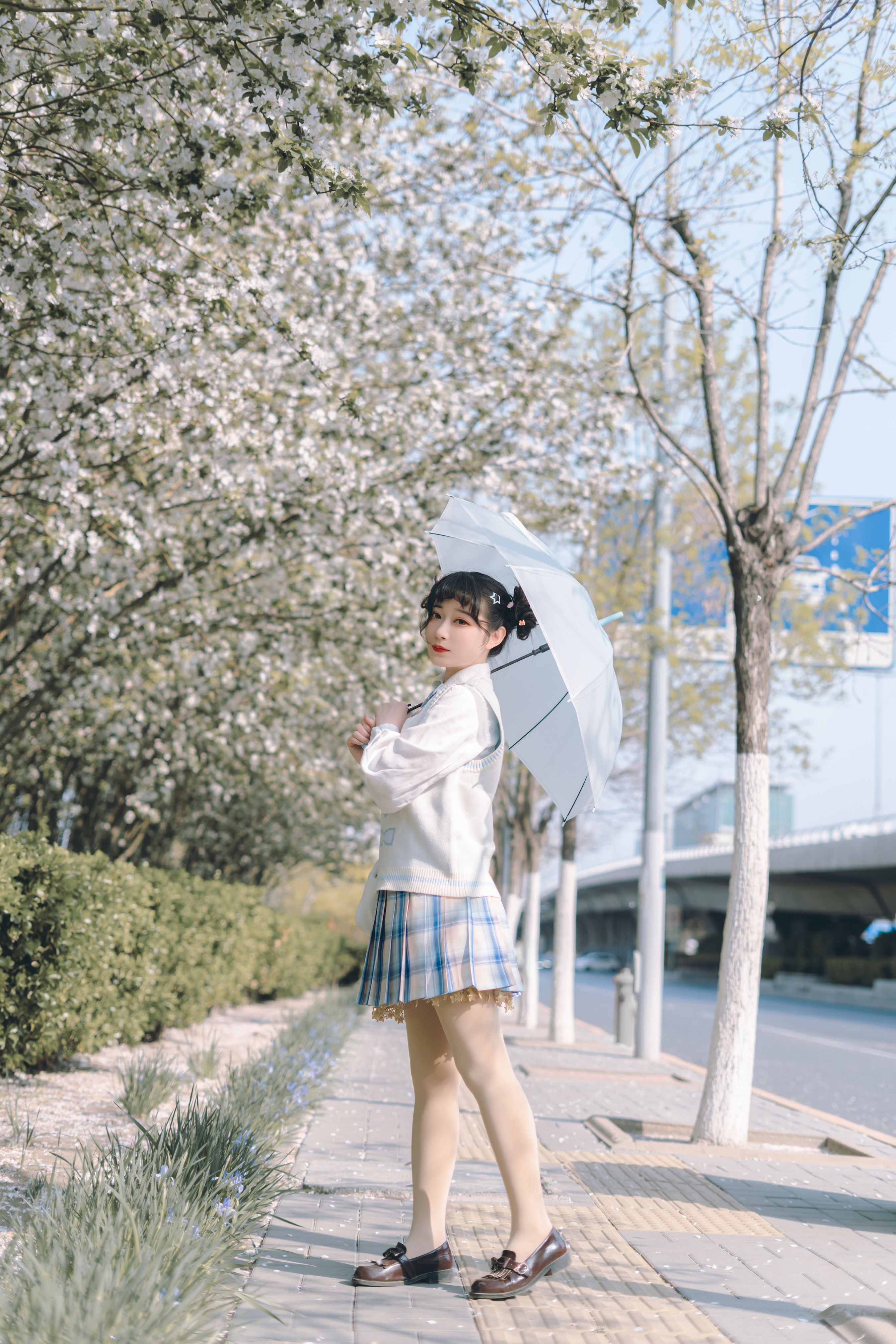 白色相簿 美少女 JK 写真 日系 街拍 花