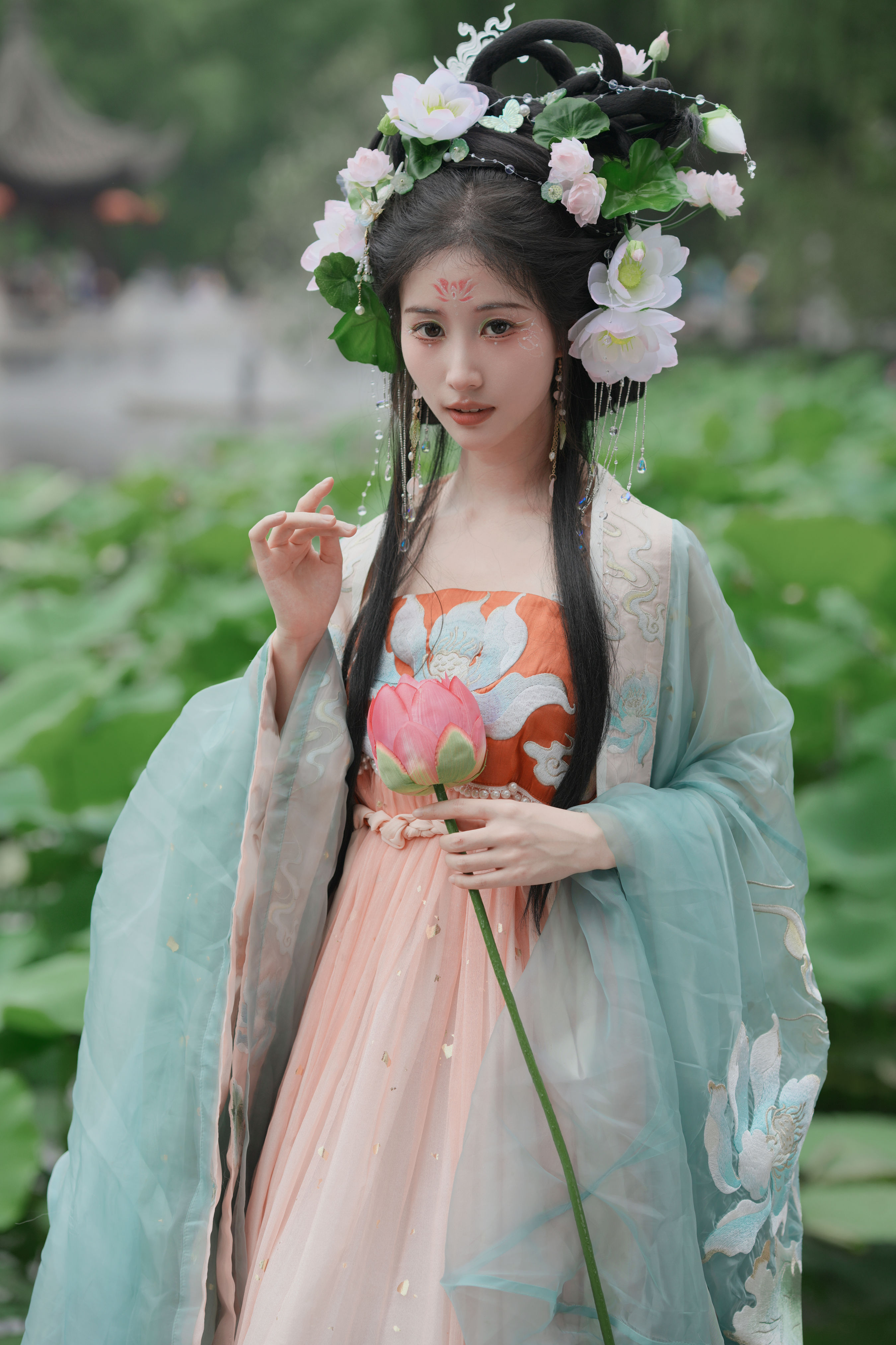 十二花神之荷花花神 古装 汉服 小仙女 美人 小姐姐 荷花 女神