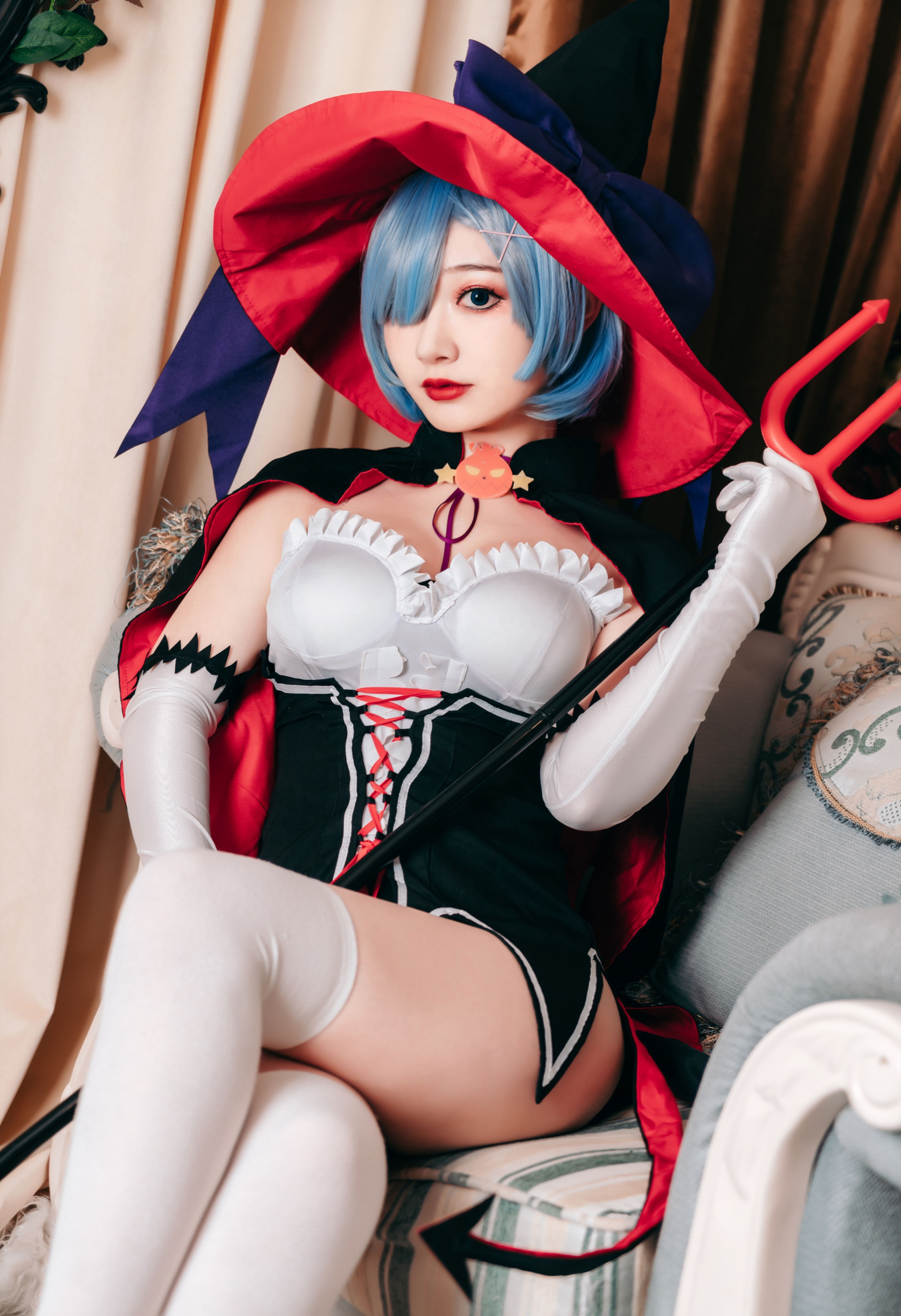 万圣节的蕾姆 Cosplay 少女 二次元 Cosplay少女 女生