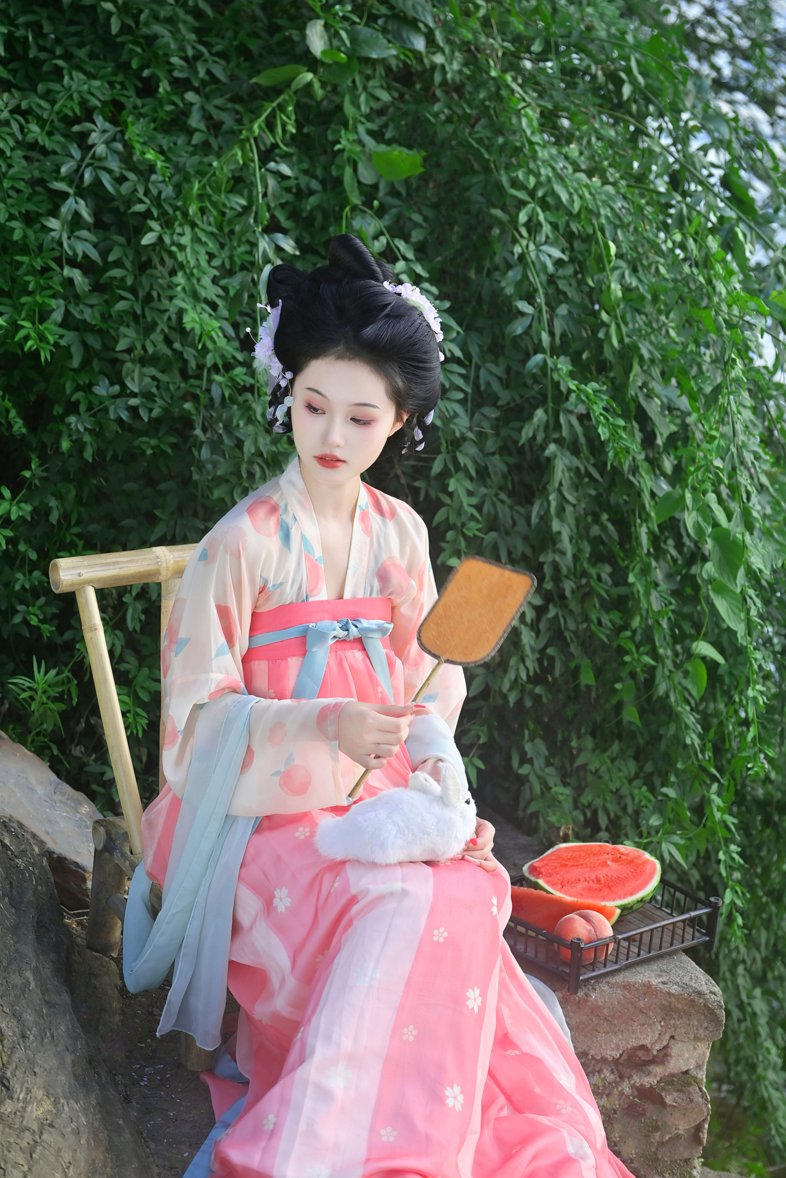 西瓜味的夏天 古装 汉服 小姐姐 写真 夏天